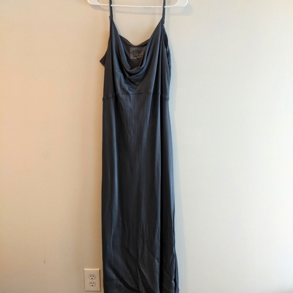 Anthropologie silk slip maxi dress